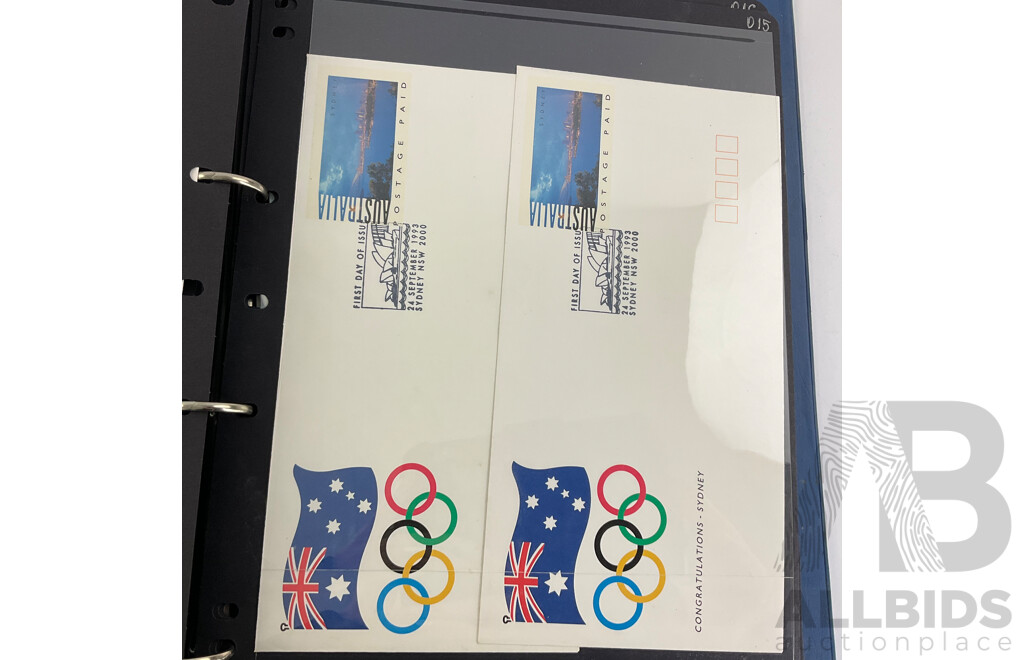 Album of Australian/Keeling Islands 1994/95 First Day Covers and Stamp Sheet