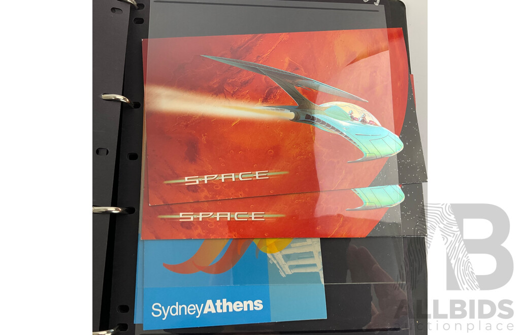 Album of Australian 2000/2001 Stamp Packs Including Sydney Olympics/Paralympics, Christmas, QE2 Birthday, Gardens and More