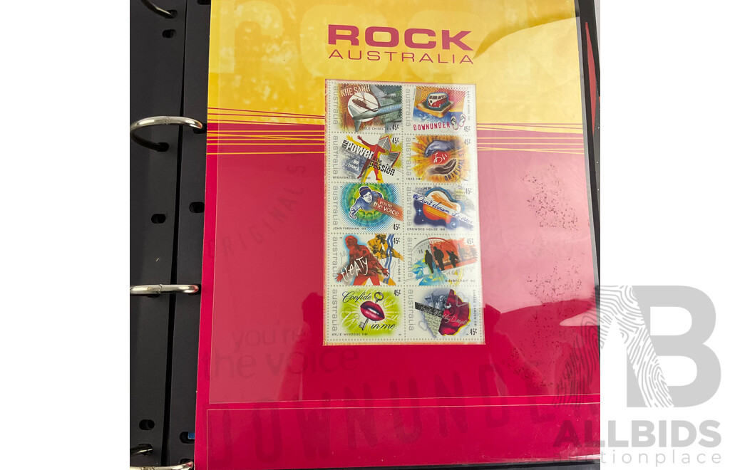 Album of Australian 2000/2001 Stamp Packs Including Sydney Olympics/Paralympics, Christmas, QE2 Birthday, Gardens and More