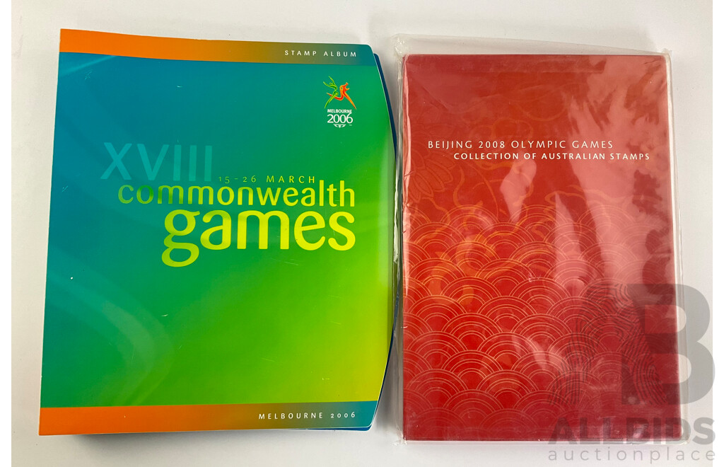 Australian 2008 Olympic Stamp Collection and 2006 Commonwealth Games PNC/Stamp Album