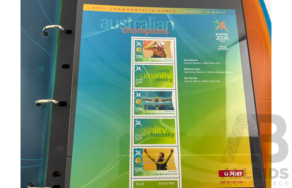 Australian 2008 Olympic Stamp Collection and 2006 Commonwealth Games PNC/Stamp Album