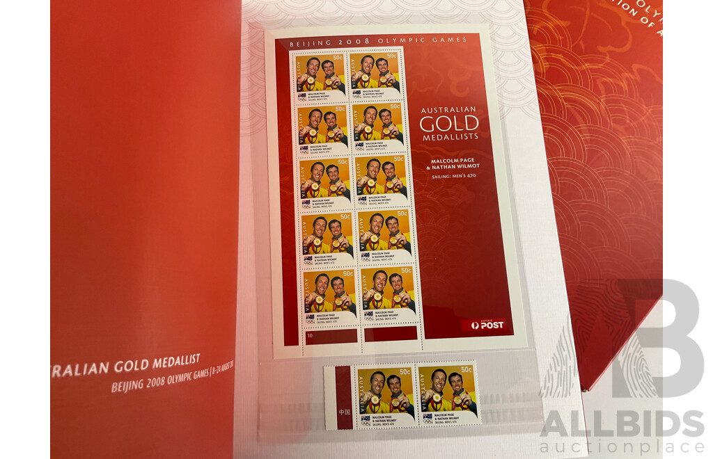 Australian 2008 Olympic Stamp Collection and 2006 Commonwealth Games PNC/Stamp Album