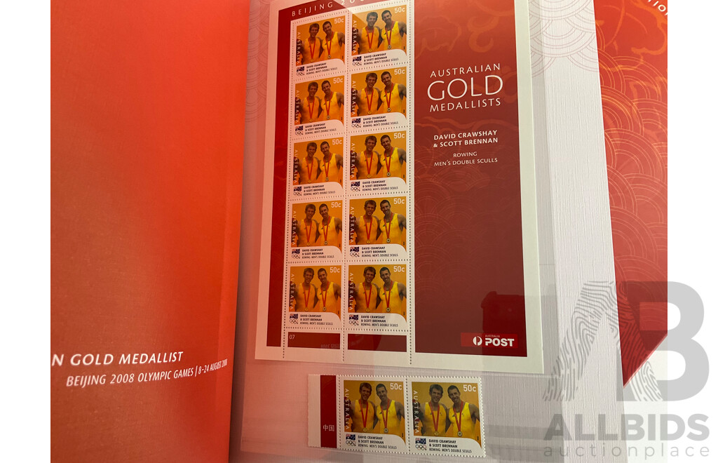 Australian 2008 Olympic Stamp Collection and 2006 Commonwealth Games PNC/Stamp Album