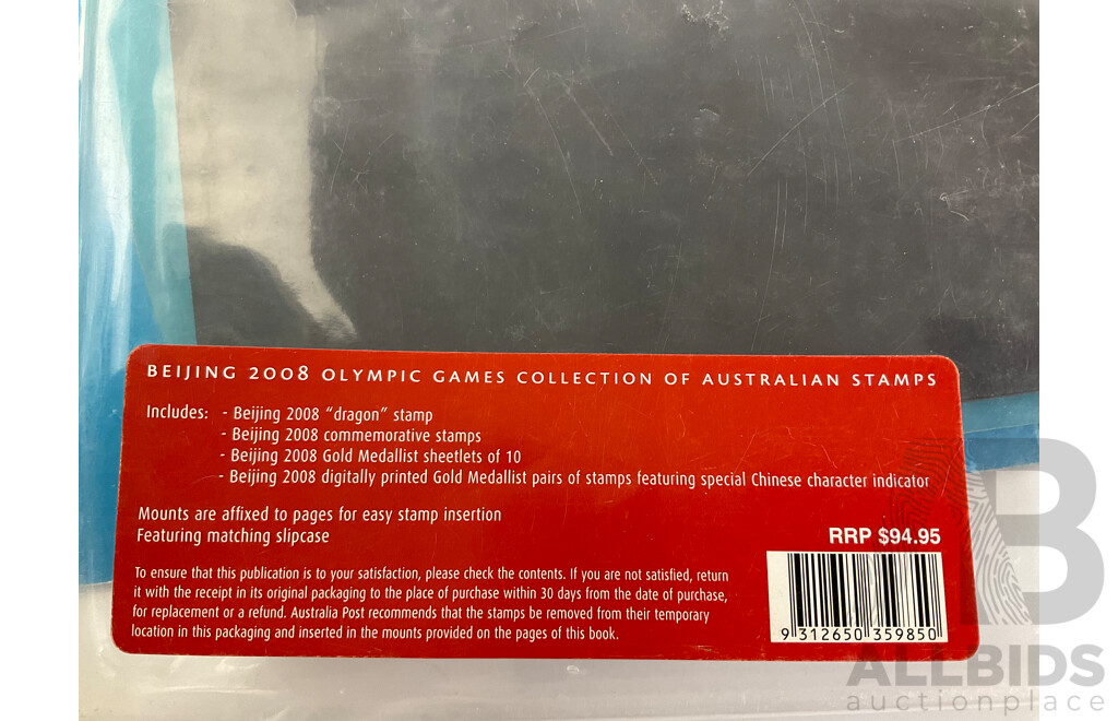 Australian 2008 Olympic Stamp Collection and 2006 Commonwealth Games PNC/Stamp Album