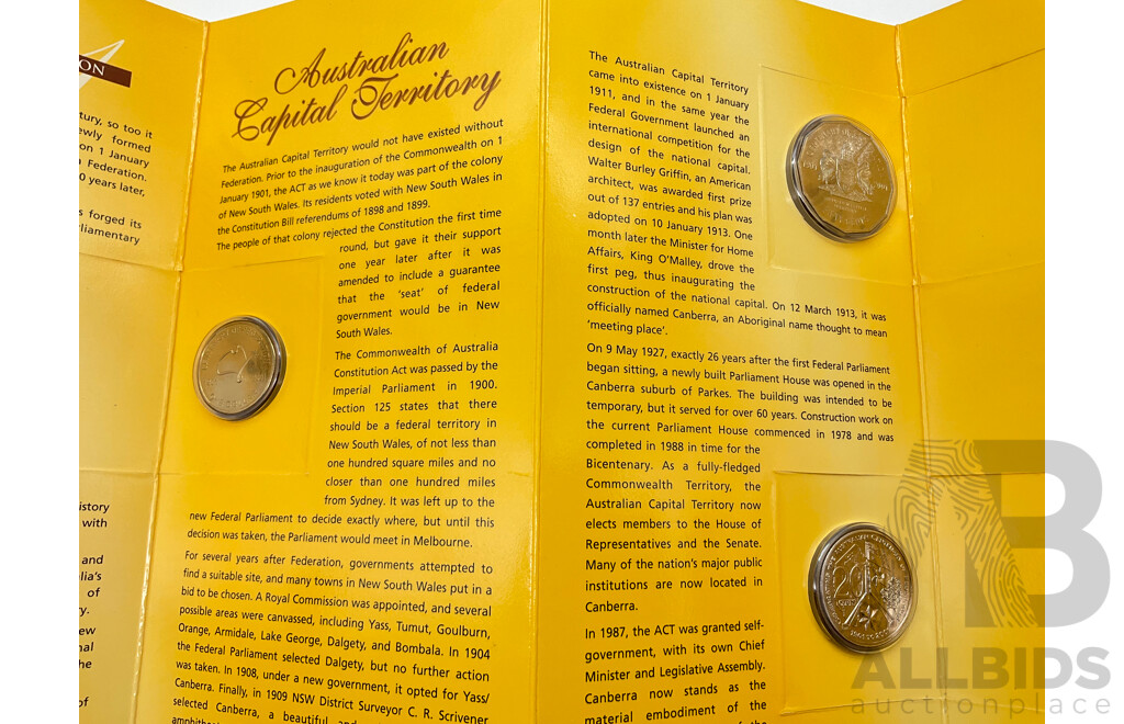 Australian RAM 2001 UNC Three Coin Set - Australian Capital Territory Centenary of Federation