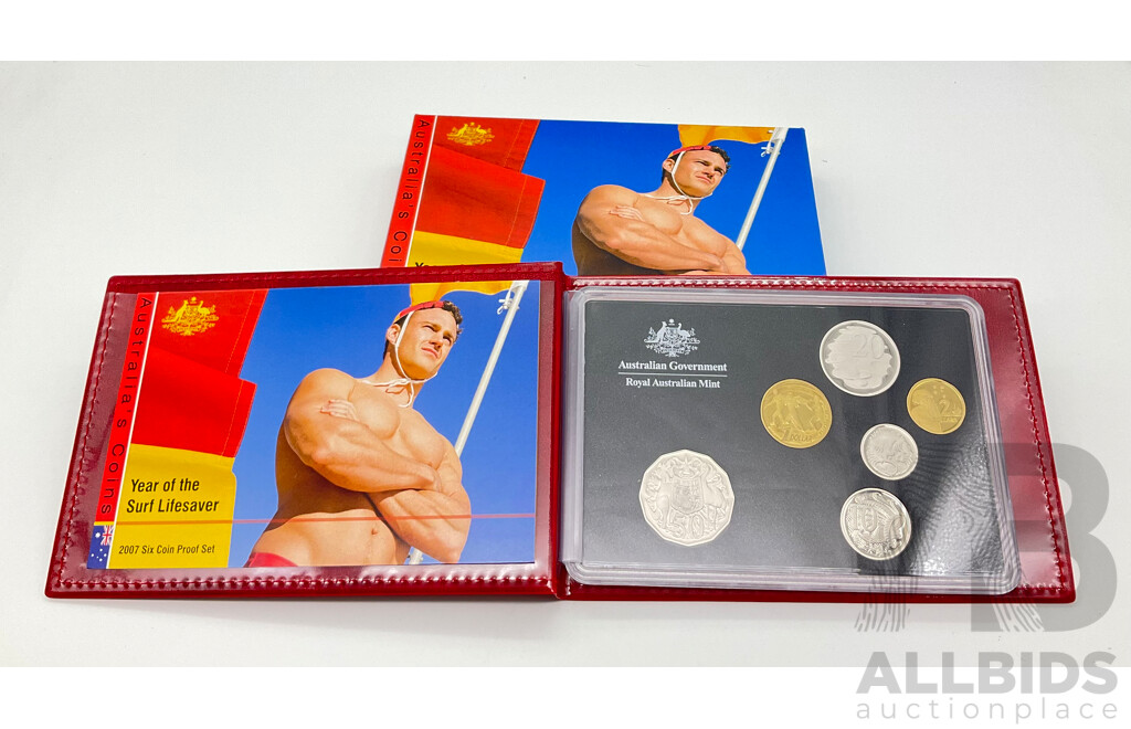 Australian RAM 2007 Six Coin Proof Set - Year of the Surf Lifesaver