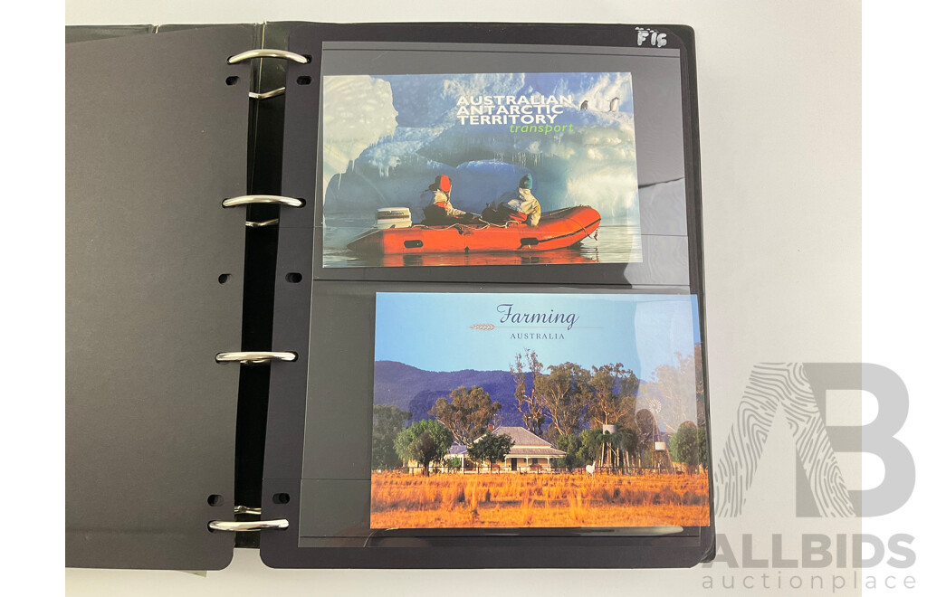 Collection of Approximately 65 1990's Australian Stamp Packs, Including 1999 Queens Birthday, Arthur Boyd, 1997 Farming Australia, Australia's Classic Cars, 1996 Olympic Games Centenary and More