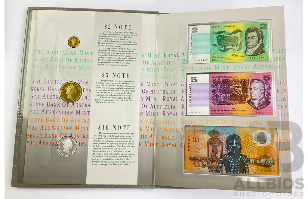 Australian RAM 1988 Coin and Note Collection Folder