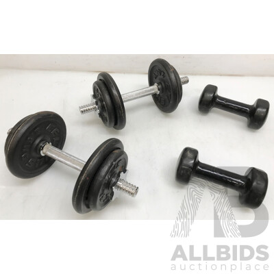 Celsius and Achieve Dumbbells - Lot of 4