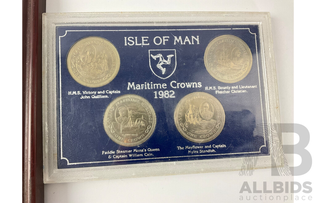 Australian and Isle of Man Commemorative Coins Including Predecimal and Maritime Crowns