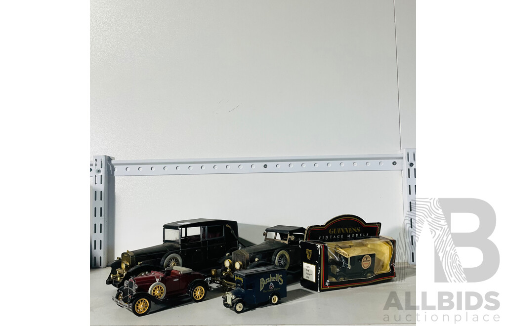 Collection of Vintage Scale Cars Including Ford Model a and More