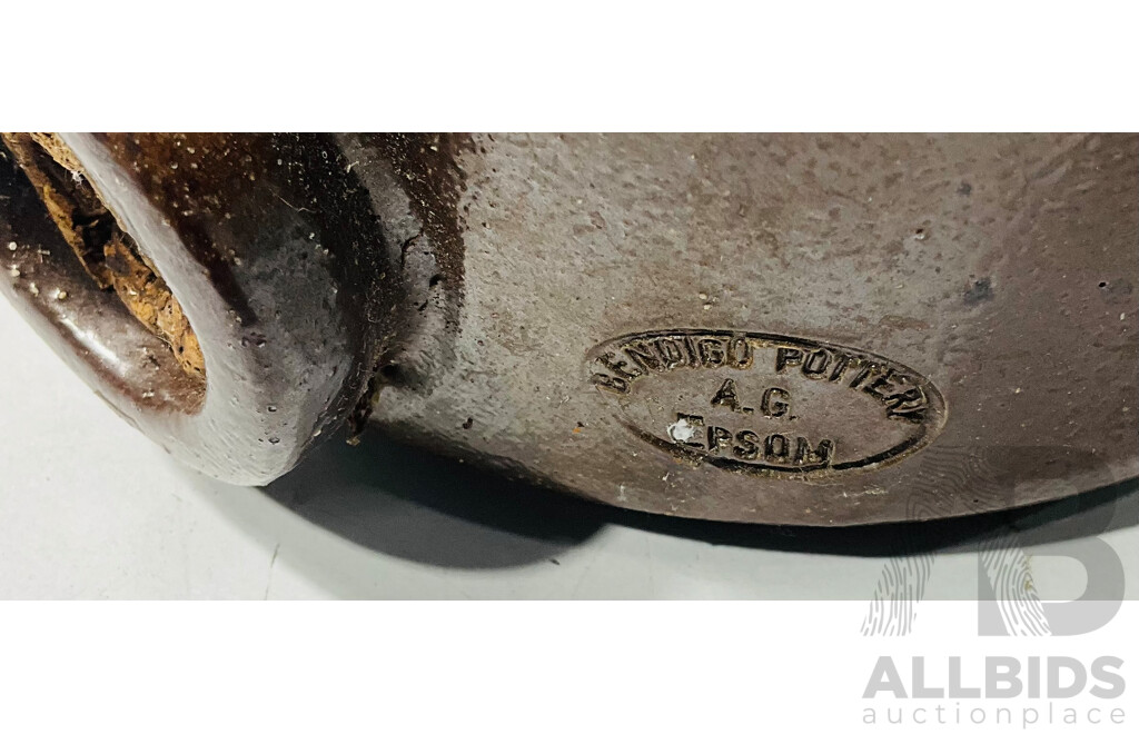 Vintage Bendigo Pottery Wine Barrel