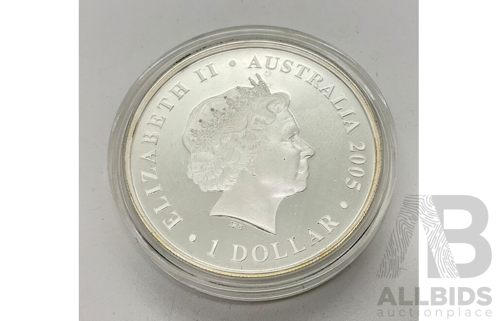 Australian 2005 Silver One Dollar Coin, Australia and New Zealand Army Corps 1915-2005 .999