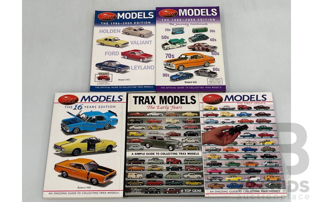 Trax Models Collectors Guide Books - Lot of 5