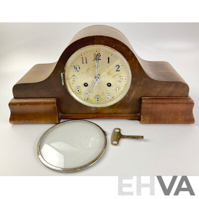 Vintage F.M.S Art Deco Mantle Clock, Made in Germany