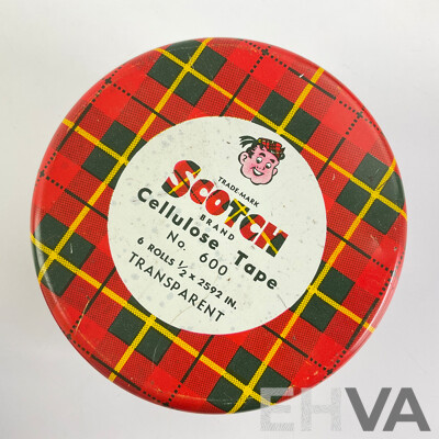 Vintage Tape Tins Including Bear Tape and Scotch Tape