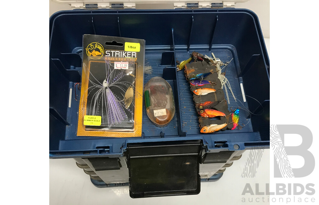 Plano 4 Rack System Container with Assorted Fishing Lures