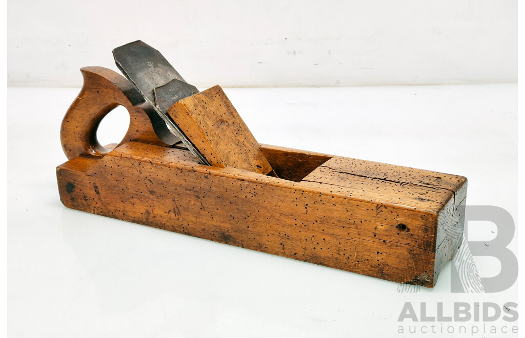 Large Vintage Wooden Plane "Aux Mines de Suede"