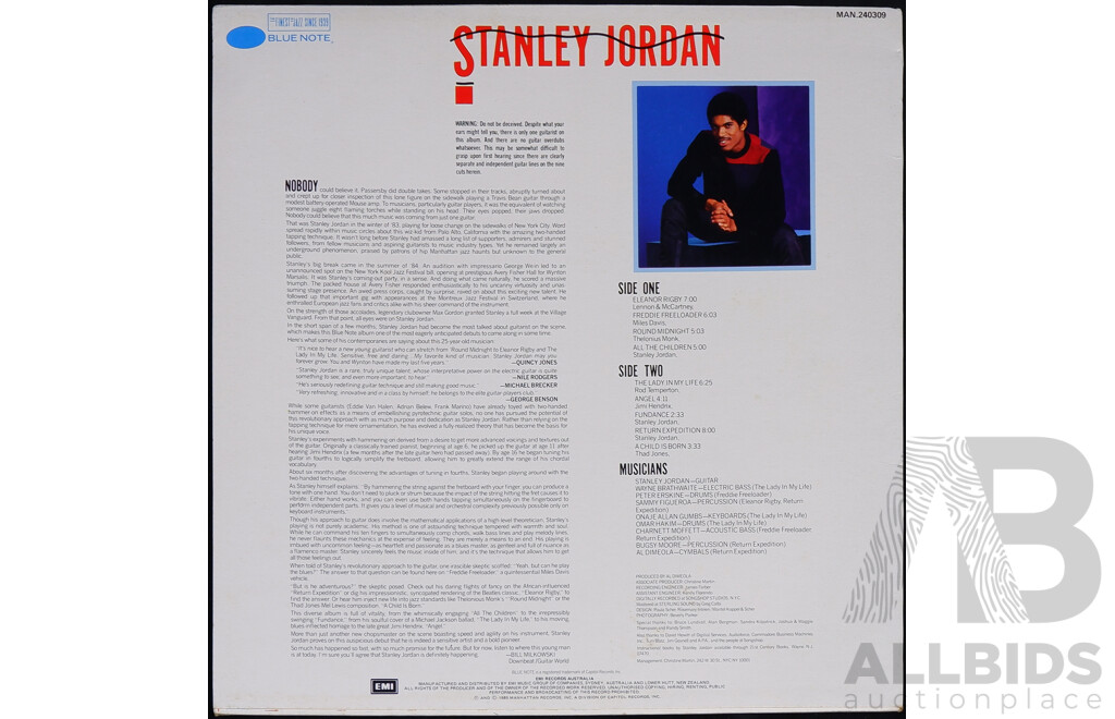 Stanley Jordan, Magic Touch, Vinyl LP Record