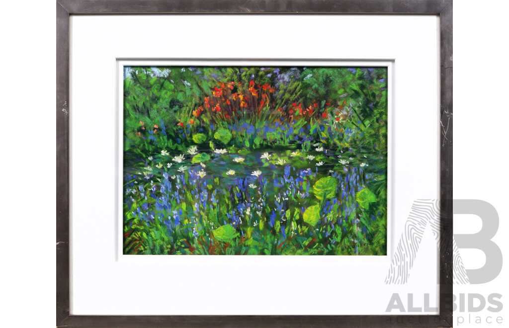 Lyn Woolridge, (Contemporary, Australian), The Healing Garden, Pastel on Board, 48 X 58 Cm (frame)