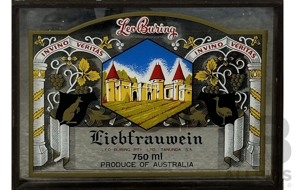 Leo Buring, Liebfrauwein in Vino Veritas Framed Mirror, 30 X 40 Cm