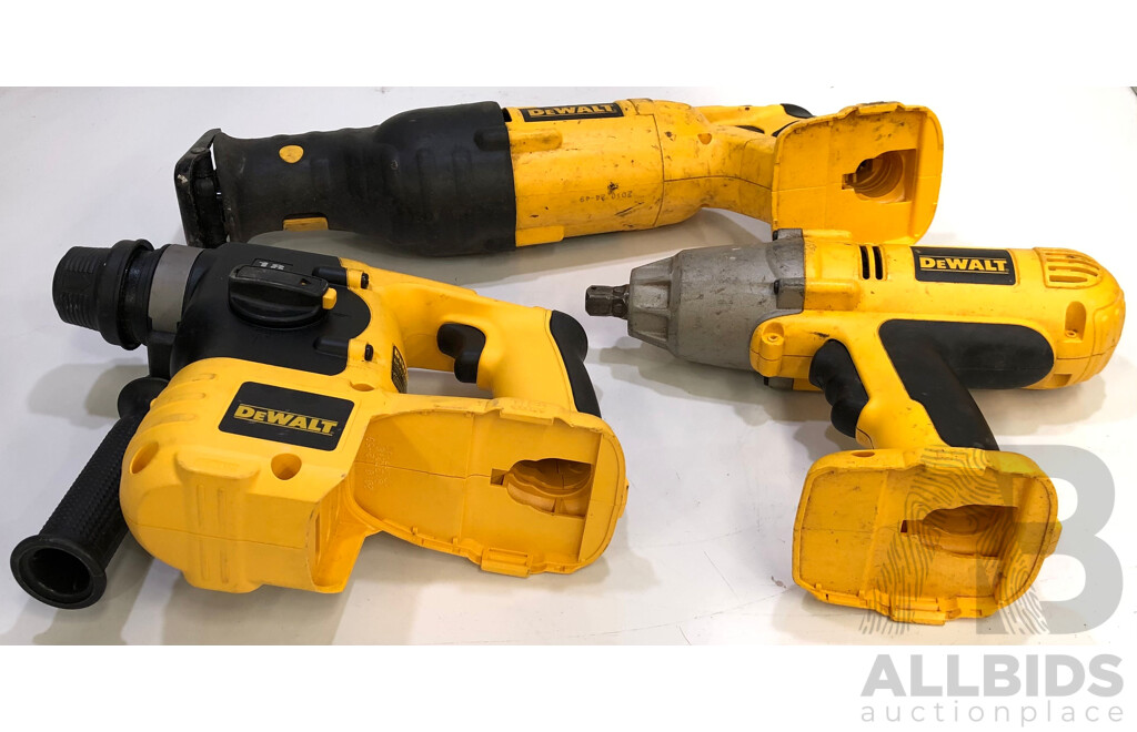 DeWalt 18 Volt Cordless Power Tools - Lot of Three(skins Only)