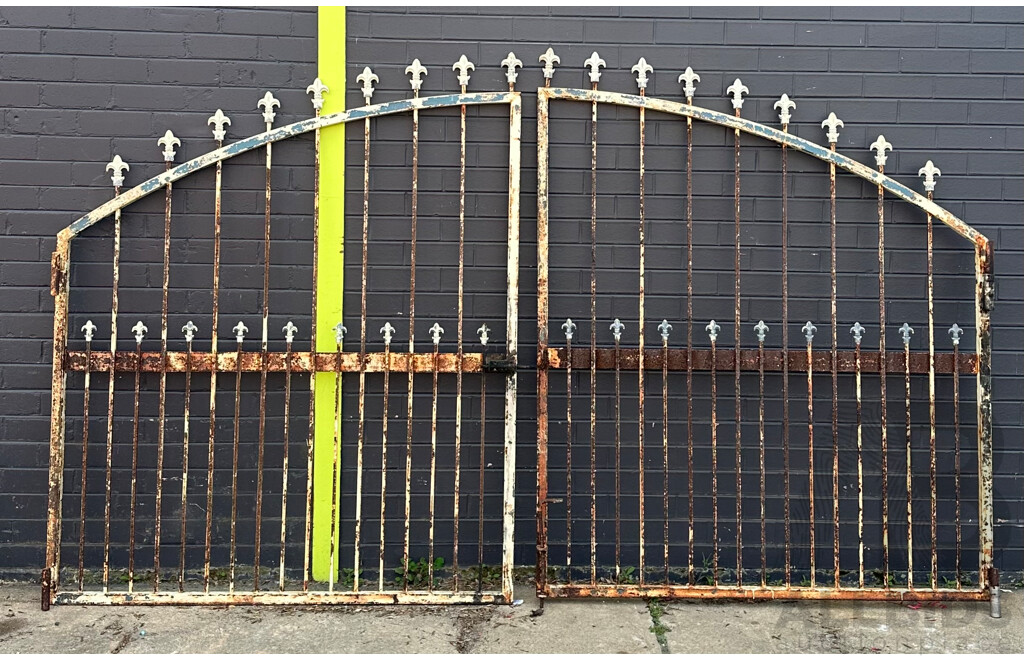 Wrought Iron Gates in Steel Frame