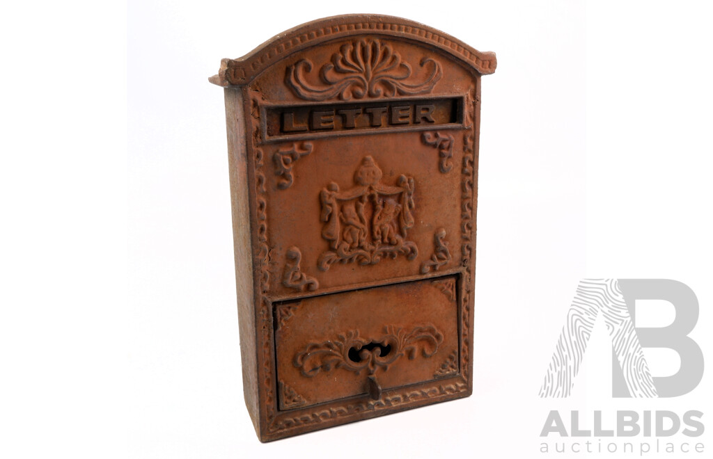 Antique Style Cast Iron Letter Box