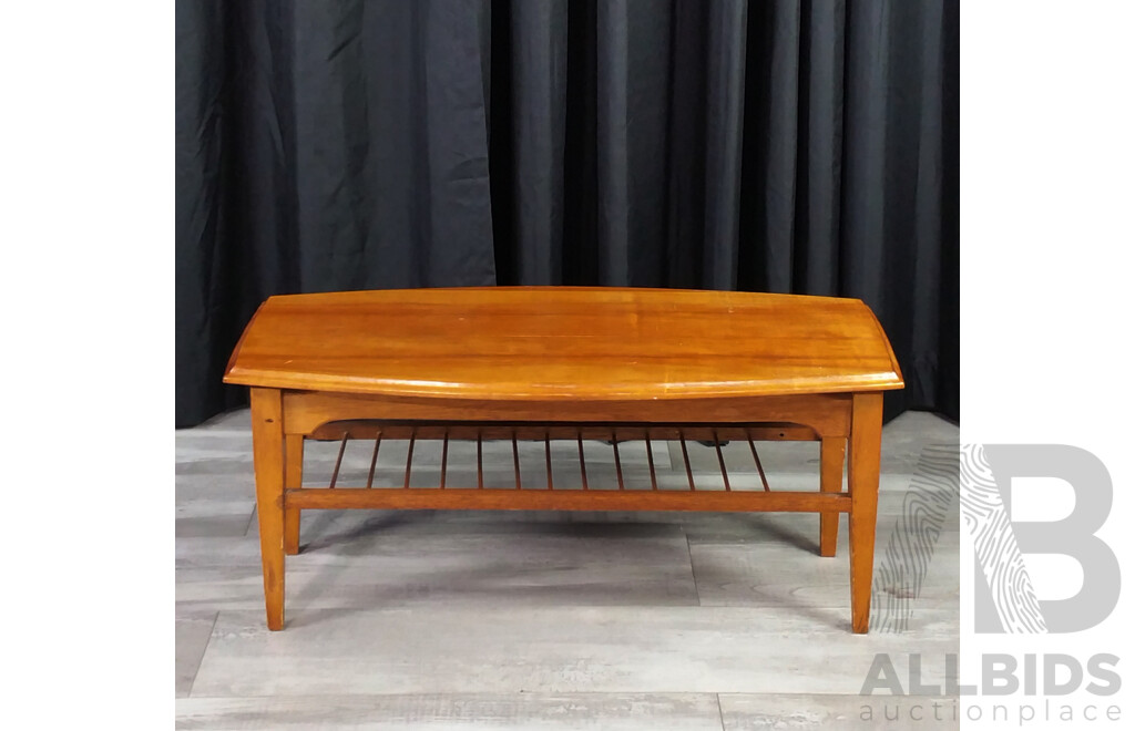 Timber Coffee Table with Magazine Shelf