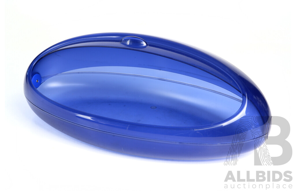 Retro Italian Alessi Blue Bread Bin by Stefano Giovannoni & Elisa Gargan