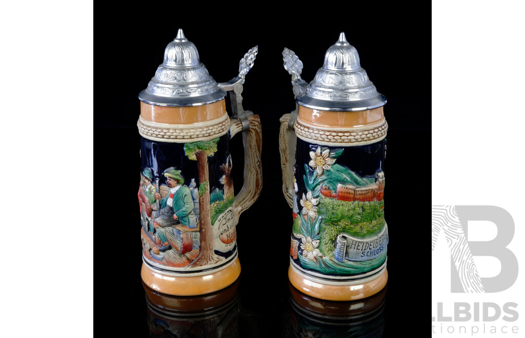 Two Albert Thewalt Half Litre Lidded Steins