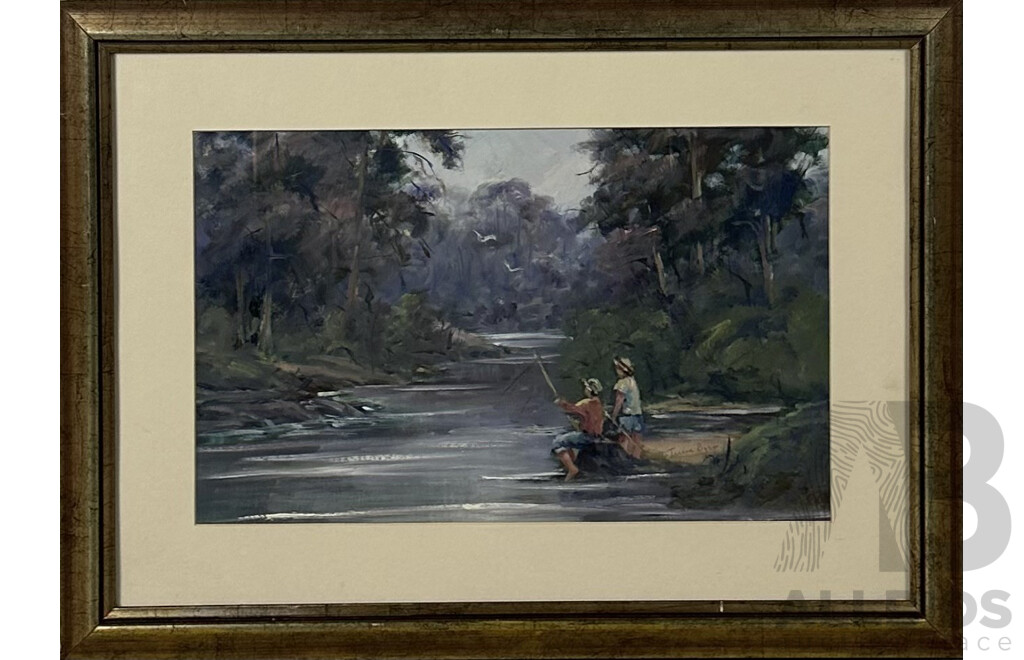 Tricia Bond, (20th Century, Australian), Wee Jasper, Oil on Canvas, 48 x 66 cm (frame)