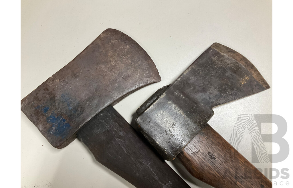 Vintage Axes Including Collins Four and Half and Other Stamped 1750