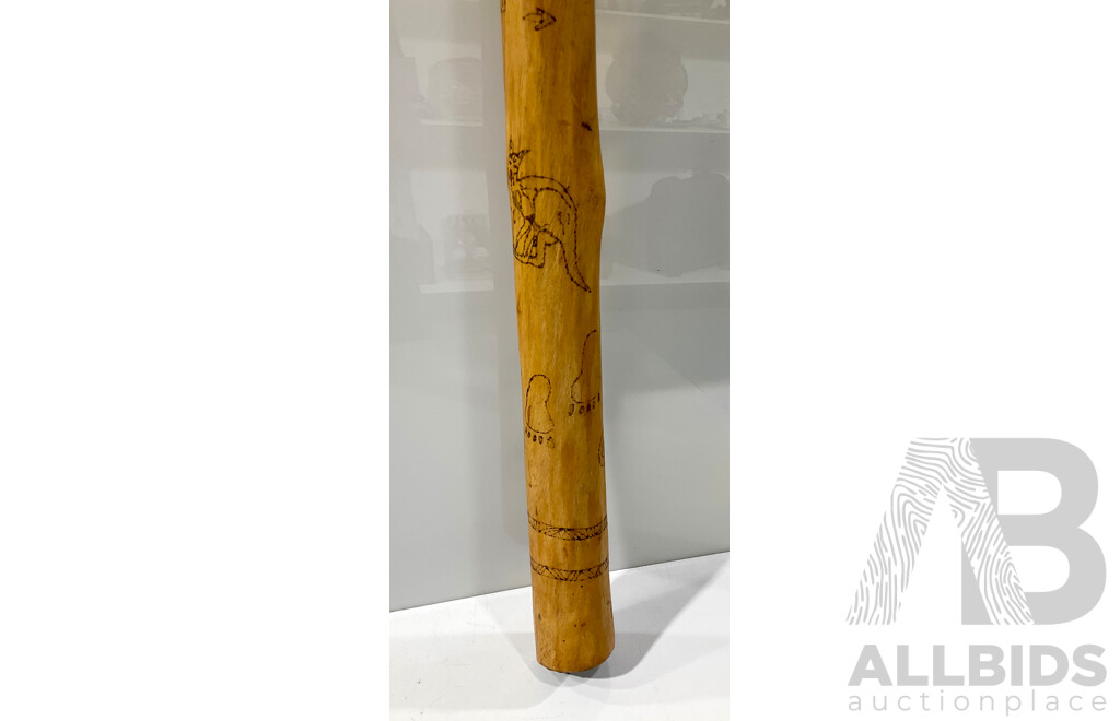 Timber Didgeridoo with Pokerwork Decoration