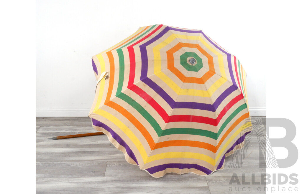 Vintage Fabric Beach Umbrella