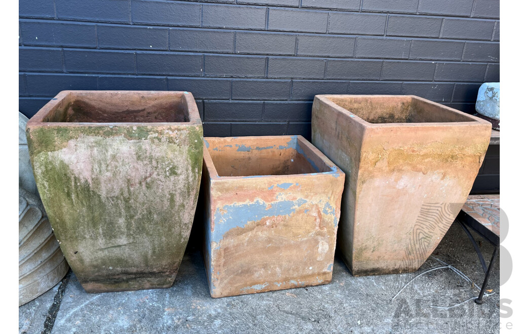 Three Terracotta Pots