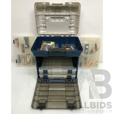Plano 4 Rack System Container with Assorted Fishing Lures