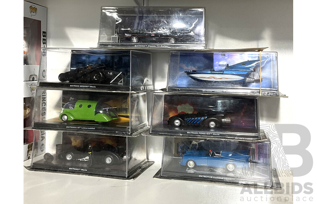 Seven Batman Autombilia Model Cars