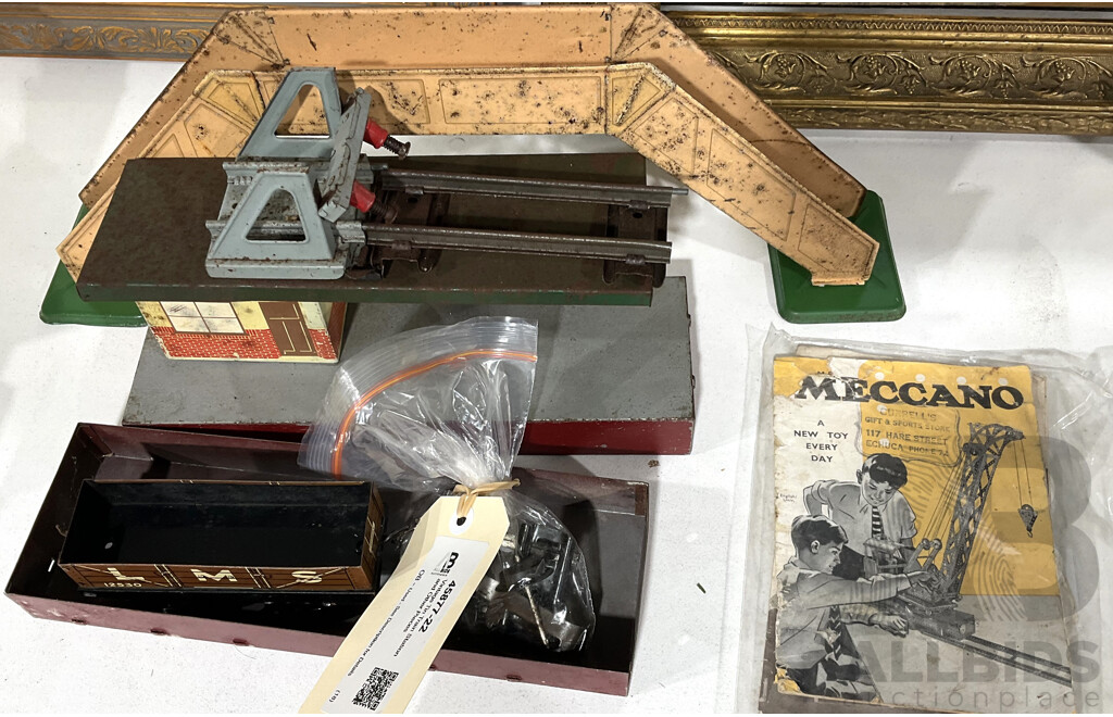 Vintage Tin Train Station and Other Pieces