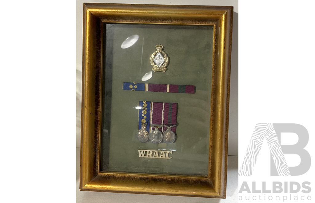 WRAAC Framed Medals and Badges
