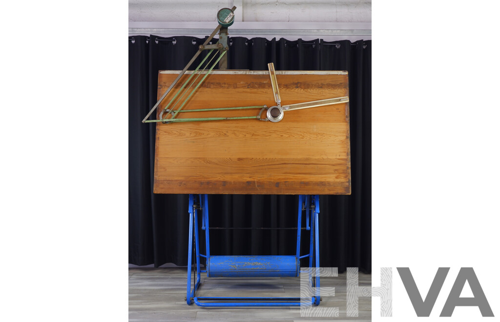 Vintage Draughtsman Drawing Board with Counter Weight Base