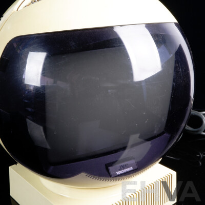 Retro JVC Videosphere Helmet Form Television with Power Cord