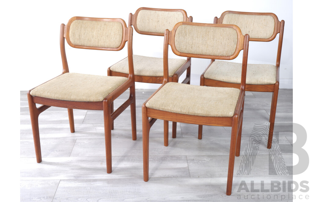 Four Retro 'D-Scan' Dining Chairs by Johannes Anderson