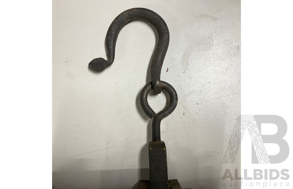 Antique Wrought Iron Hanging Scales