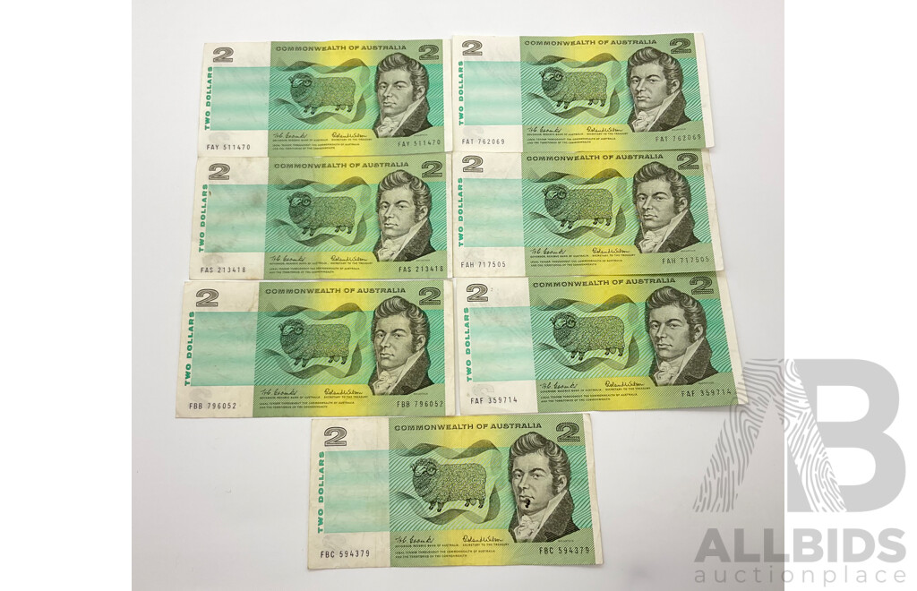 Australian COA 1966 Two Dollar Notes Coombs/Wilson