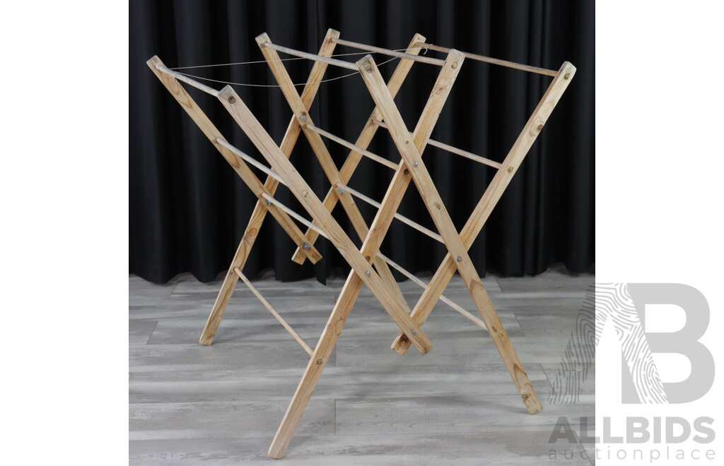 Folding Timber Clothes Airer