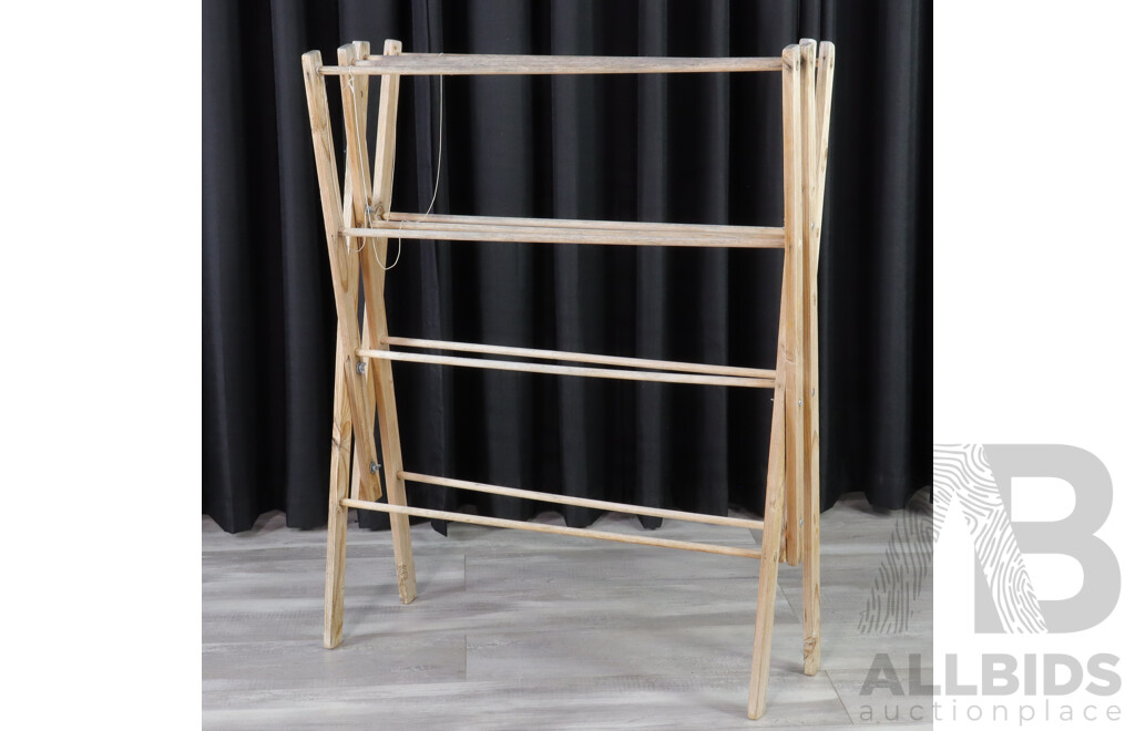 Folding Timber Clothes Airer