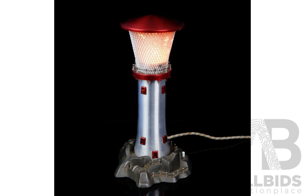 Wonderful Retro Anodized Aluminum Lighthouse Form Night Light