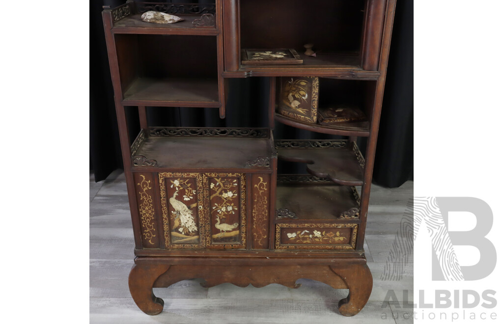 Vintage Chine Inlay Parlour Cabinet