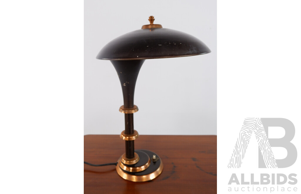 Metal Art Deco Table Lamp by SightSaver